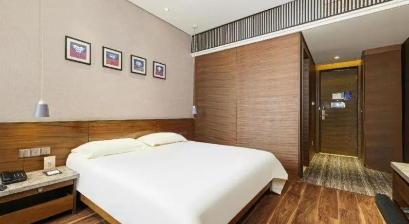 Bed in Jinjiang Inn Style Fuzhou Railway Station North Plaza