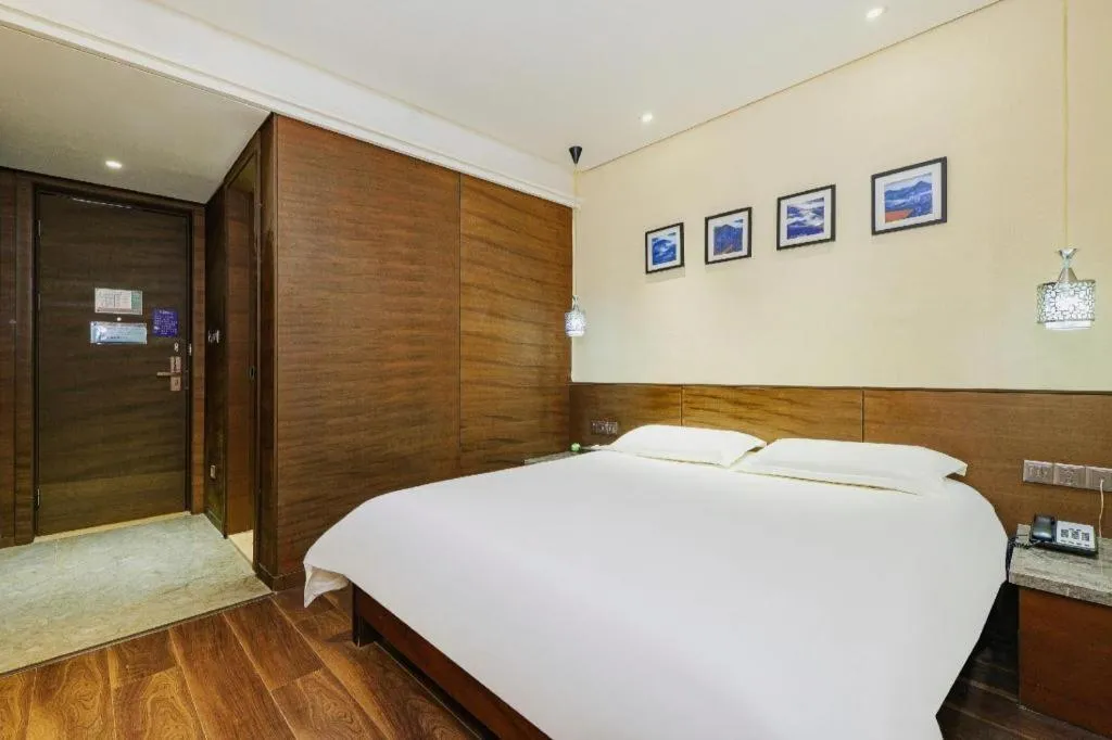 Bed in Jinjiang Inn Style Fuzhou Railway Station North Plaza