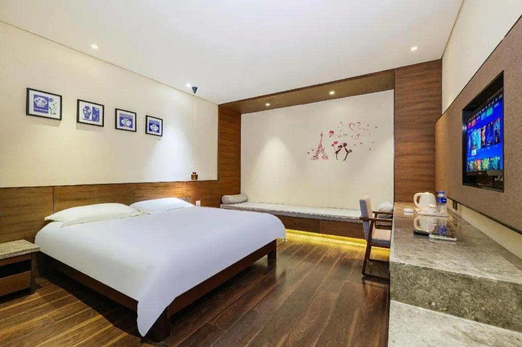 Bed in Jinjiang Inn Style Fuzhou Railway Station North Plaza