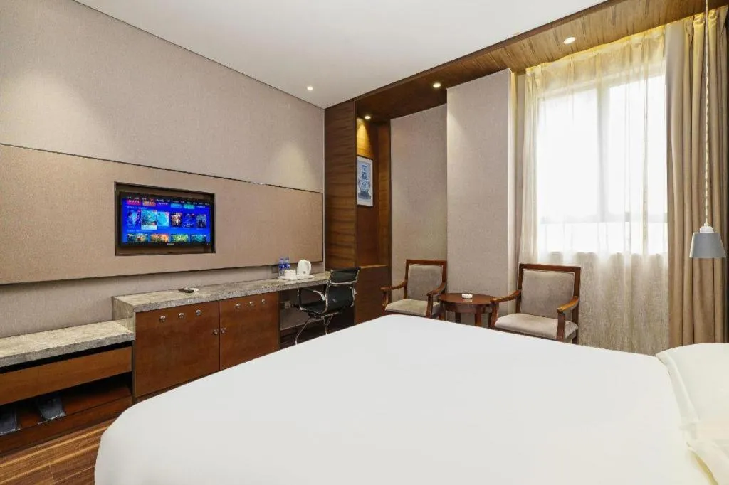 Bed in Jinjiang Inn Style Fuzhou Railway Station North Plaza