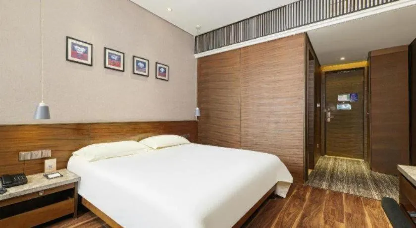 Bed in Jinjiang Inn Style Fuzhou Railway Station North Plaza