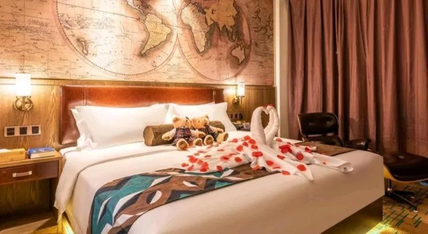 Bed in James Joyce Coffetel Beijing Yizhuang Development Zone Chicheng Times Square