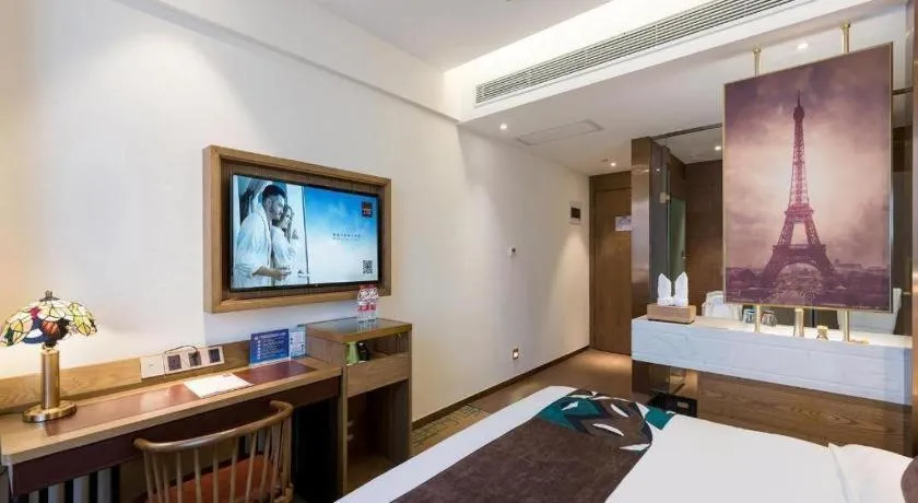 Bed in James Joyce Coffetel Beijing Yizhuang Development Zone Chicheng Times Square