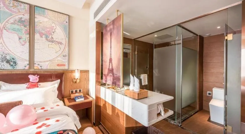 Bed in James Joyce Coffetel Beijing Yizhuang Development Zone Chicheng Times Square