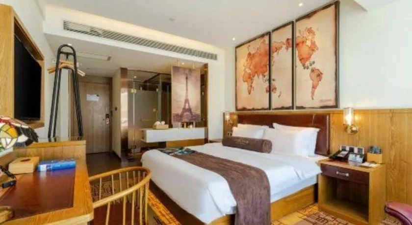 Bed in James Joyce Coffetel Beijing Yizhuang Development Zone Chicheng Times Square