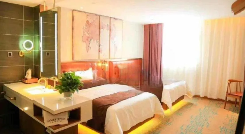 Bed in James Joyce Coffetel Beijing Yizhuang Development Zone Chicheng Times Square