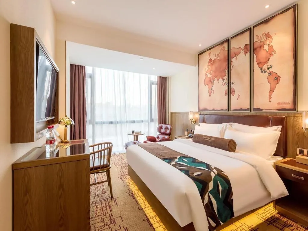 Bed in James Joyce Coffetel Beijing Yizhuang Development Zone Chicheng Times Square