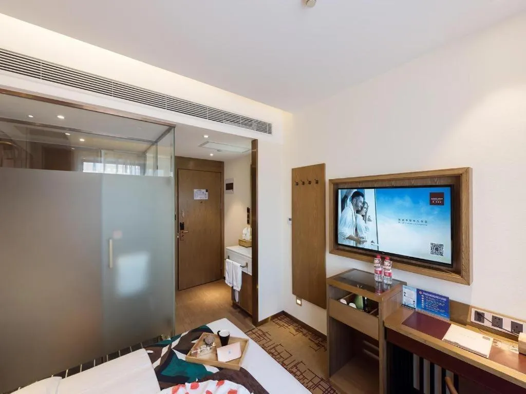 Bed in James Joyce Coffetel Beijing Yizhuang Development Zone Chicheng Times Square