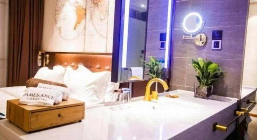 Bed in James Joyce Coffetel Beijing Yizhuang Development Zone Chicheng Times Square