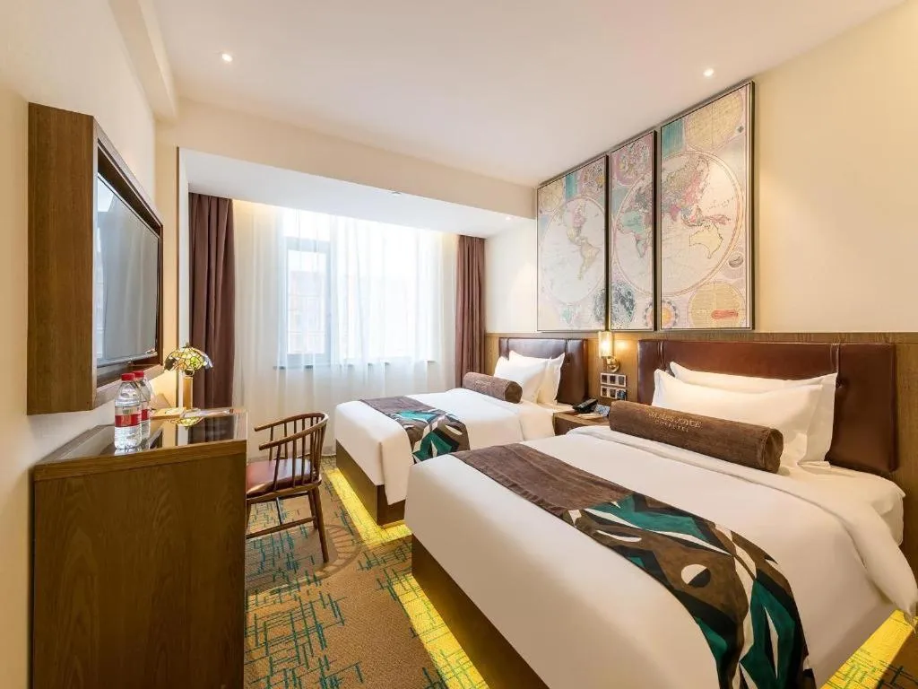 Bed in James Joyce Coffetel Beijing Yizhuang Development Zone Chicheng Times Square