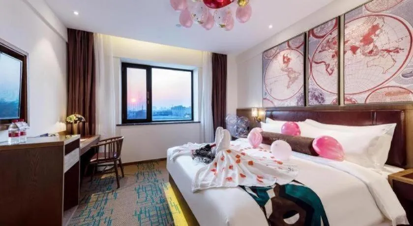 Bed in James Joyce Coffetel Beijing Yizhuang Development Zone Chicheng Times Square