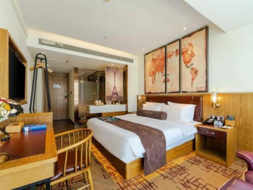 Bed in James Joyce Coffetel Beijing Yizhuang Development Zone Chicheng Times Square