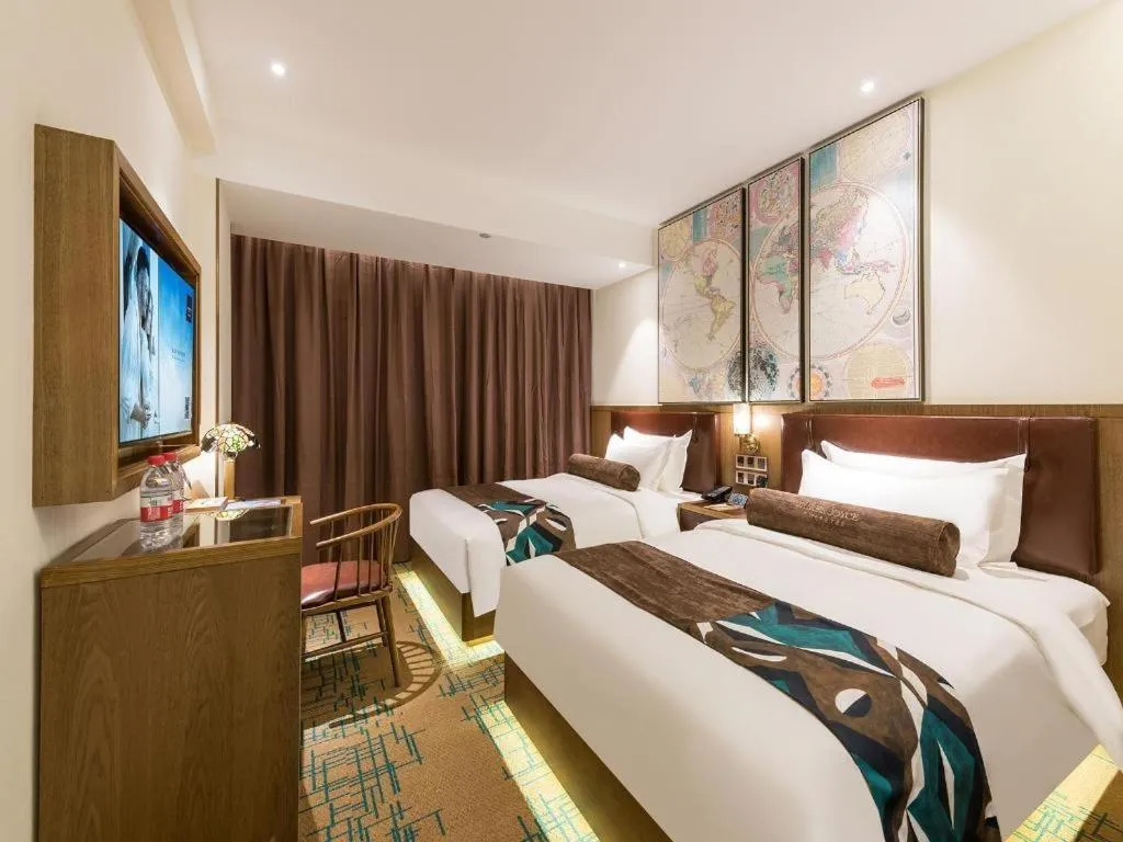 Bed in James Joyce Coffetel Beijing Yizhuang Development Zone Chicheng Times Square