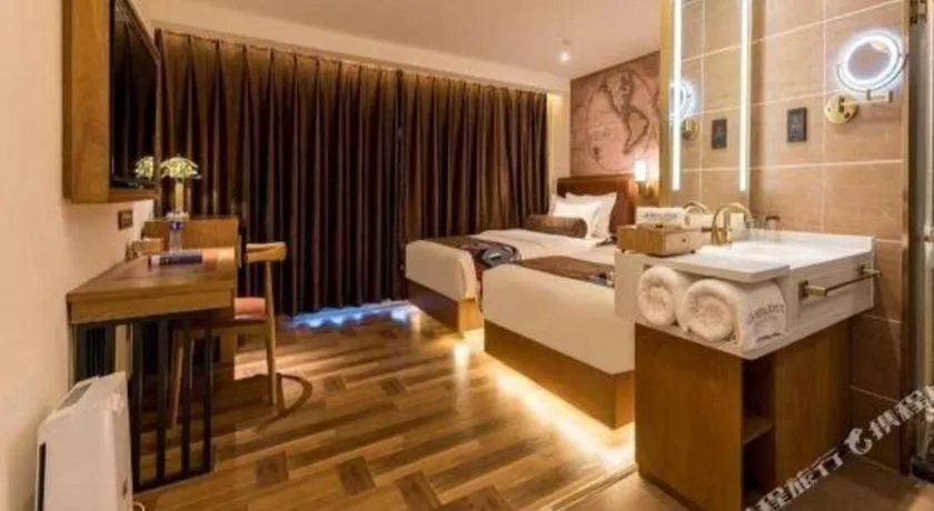 Bed in James Joyce Coffetel Beijing Yizhuang Development Zone Chicheng Times Square