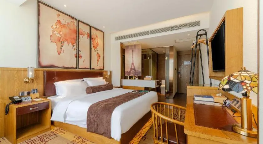 Bed in James Joyce Coffetel Beijing Yizhuang Development Zone Chicheng Times Square