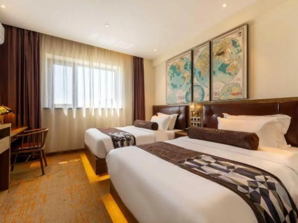 Bed in James Joyce Coffetel Beijing Yizhuang Development Zone Chicheng Times Square