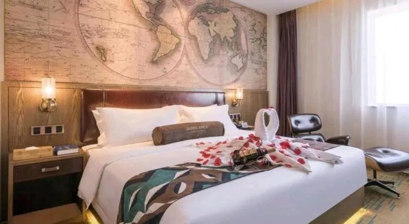 Bed in James Joyce Coffetel Beijing Yizhuang Development Zone Chicheng Times Square