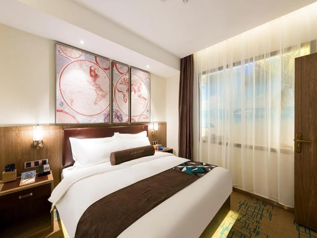 Bed in James Joyce Coffetel Beijing Yizhuang Development Zone Chicheng Times Square