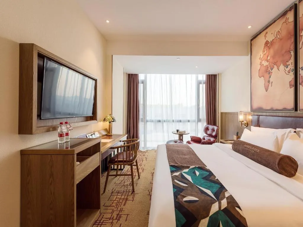 Bed in James Joyce Coffetel Beijing Yizhuang Development Zone Chicheng Times Square