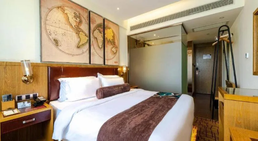 Bed in James Joyce Coffetel Beijing Yizhuang Development Zone Chicheng Times Square