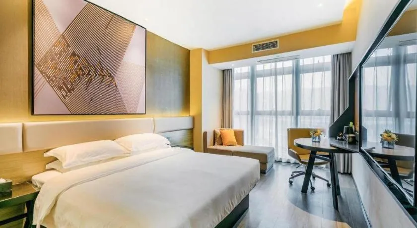 Bed in IU Hotel Chongqing Airport T3 Terminal