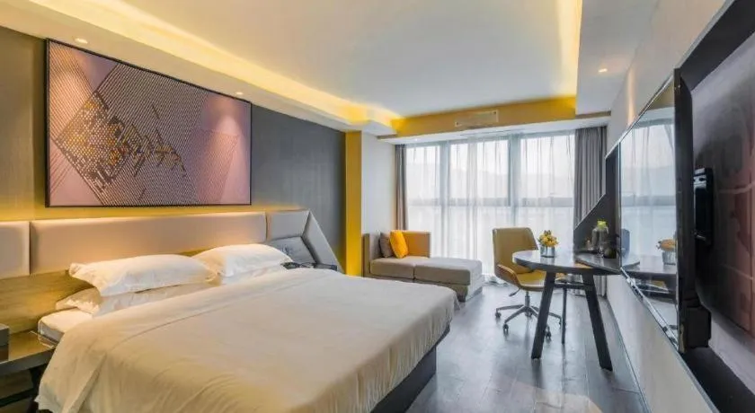 Bed in IU Hotel Chongqing Airport T3 Terminal