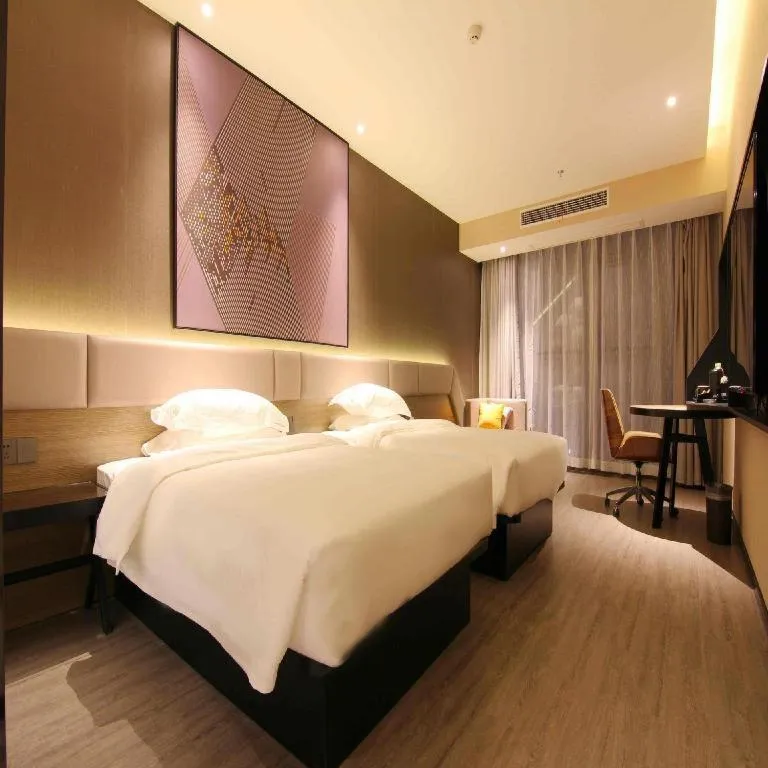 Bed in IU Hotel Chongqing Airport T3 Terminal