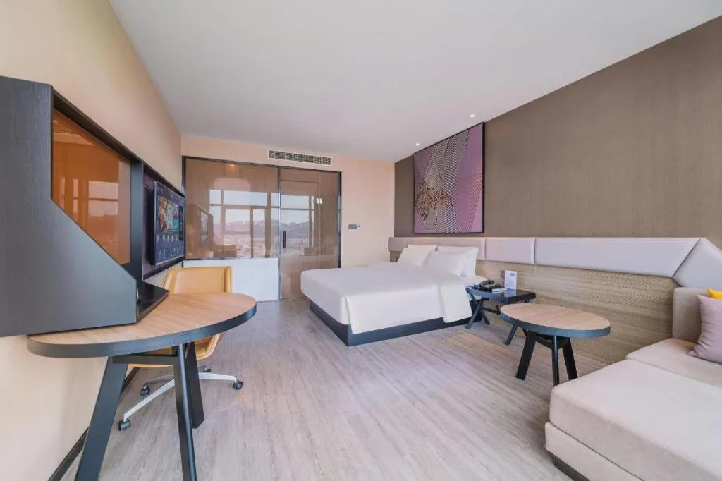 Bed in IU Hotel Chongqing Airport T3 Terminal