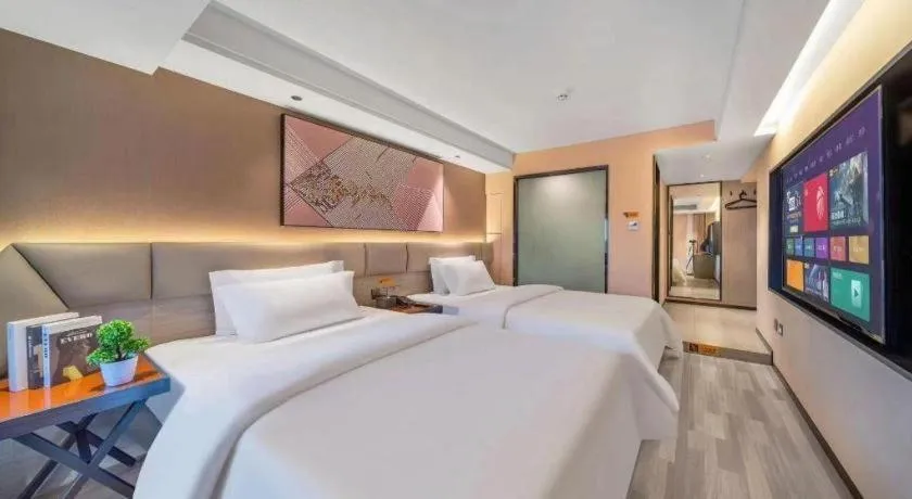 Bed in IU Hotel Chongqing Airport T3 Terminal