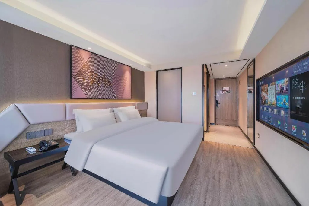 Bed in IU Hotel Chongqing Airport T3 Terminal