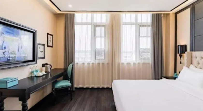 Bed in Xana Lite Hotelle Tianjin Huaming Binhai International Airport