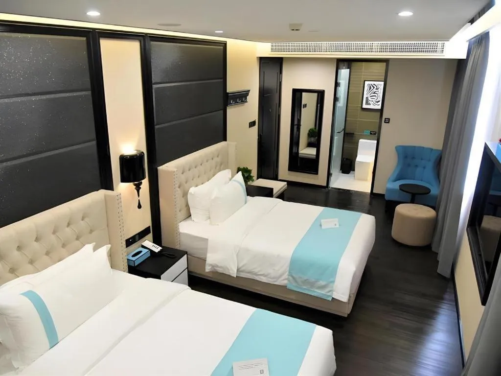 Bed in Xana Lite Hotelle Tianjin Huaming Binhai International Airport