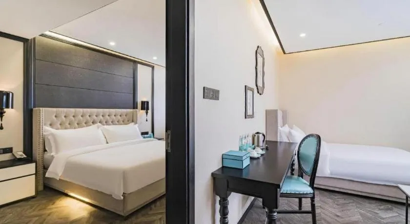 Bed in Xana Lite Hotelle Tianjin Huaming Binhai International Airport