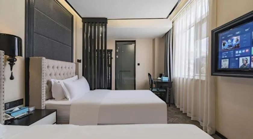 Bed in Xana Lite Hotelle Tianjin Huaming Binhai International Airport