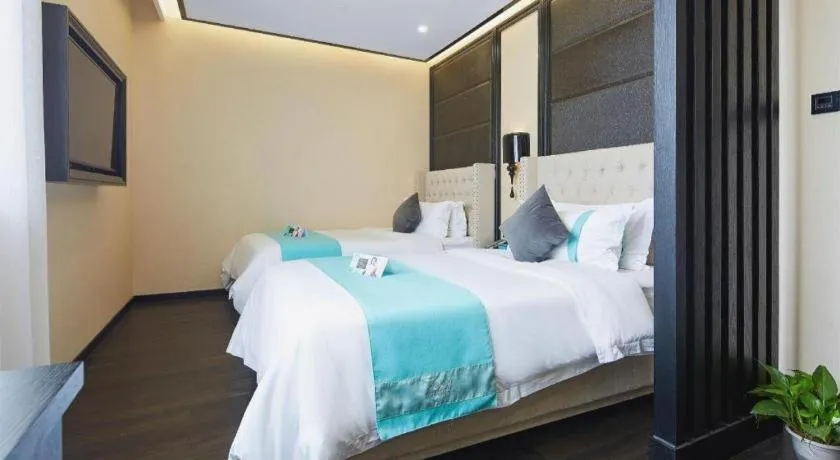 Bed in Xana Lite Hotelle Tianjin Huaming Binhai International Airport