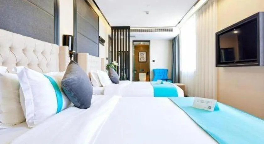 Bed in Xana Lite Hotelle Tianjin Huaming Binhai International Airport