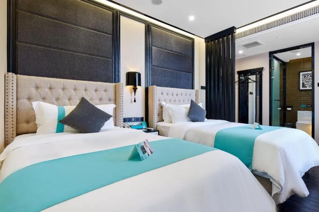 Bed in Xana Lite Hotelle Tianjin Huaming Binhai International Airport