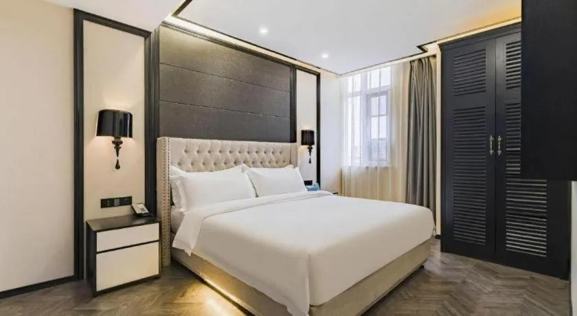 Bed in Xana Lite Hotelle Tianjin Huaming Binhai International Airport