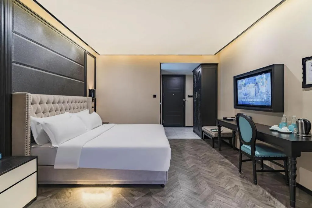 Bed in Xana Lite Hotelle Tianjin Huaming Binhai International Airport
