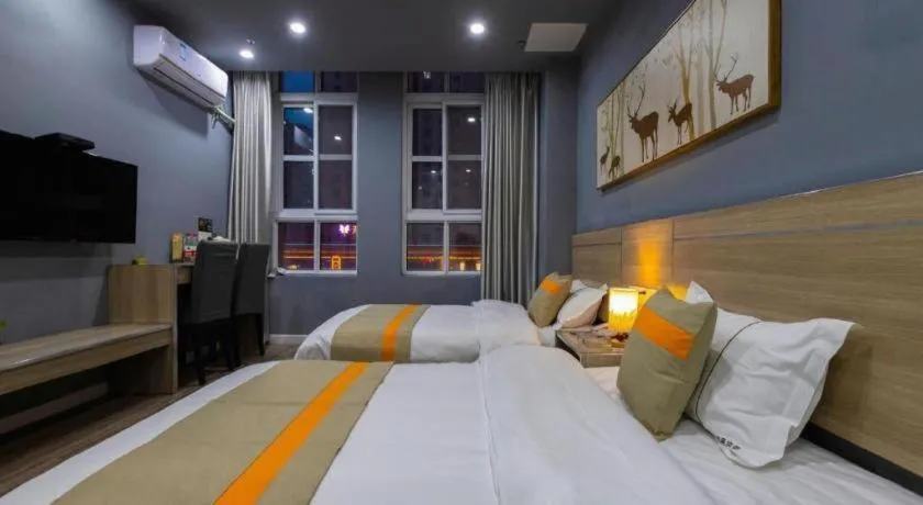 Bed in Shell Hotel Taixing Huangqiao Town Dinghui Road