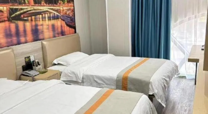 Bed in Shell Hotel Taixing Huangqiao Town Dinghui Road