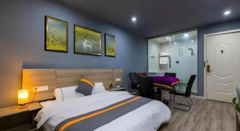 Bed in Shell Hotel Taixing Huangqiao Town Dinghui Road