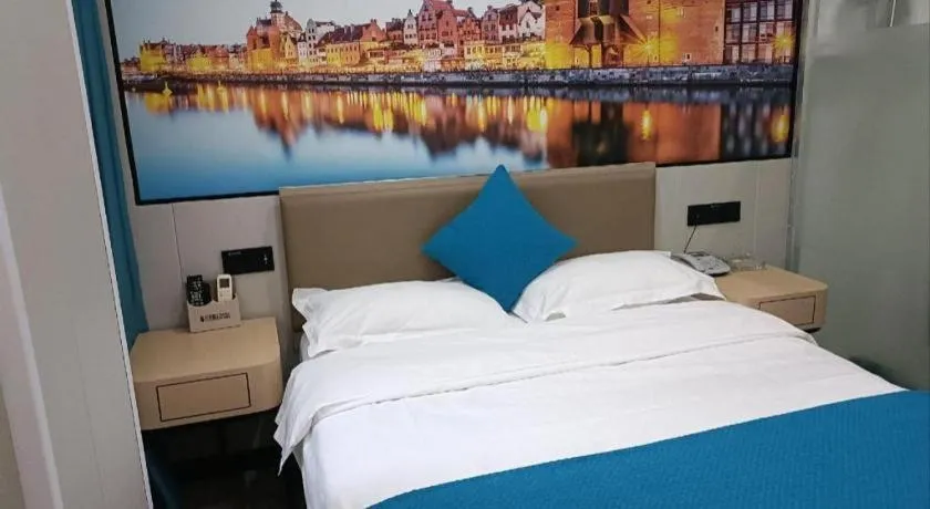 Bed in Shell Hotel Taixing Huangqiao Town Dinghui Road