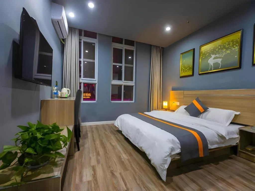 Bed in Shell Hotel Taixing Huangqiao Town Dinghui Road