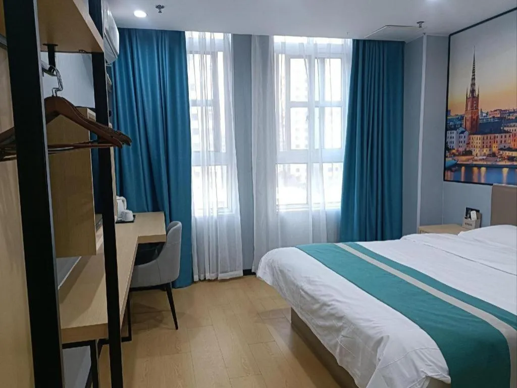 Bed in Shell Hotel Taixing Huangqiao Town Dinghui Road