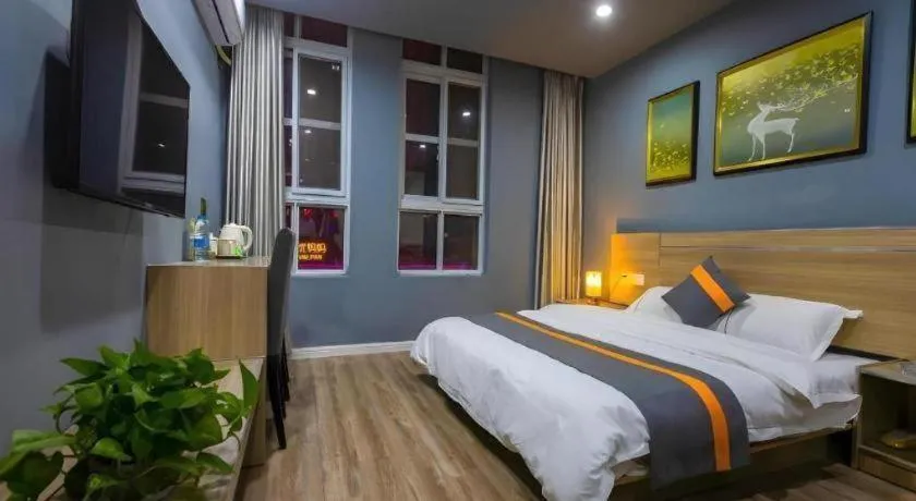 Bed in Shell Hotel Taixing Huangqiao Town Dinghui Road