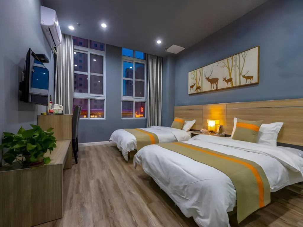 Bed in Shell Hotel Taixing Huangqiao Town Dinghui Road