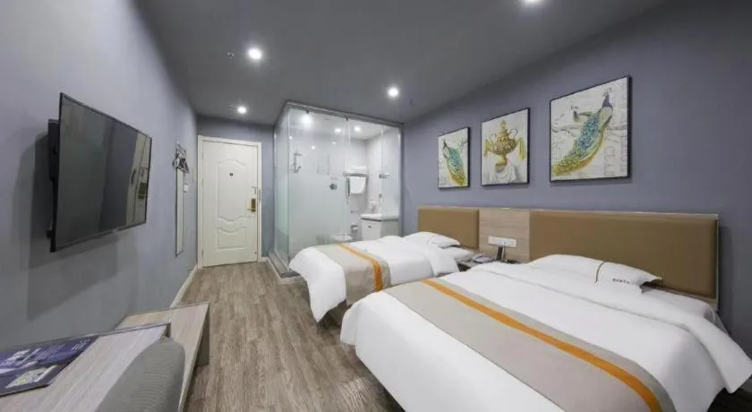 Bed in Shell Hotel Taixing Huangqiao Town Dinghui Road