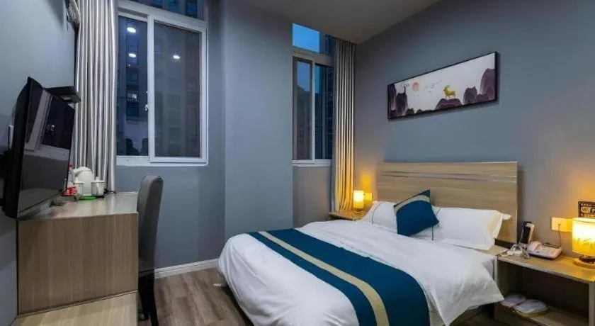 Bed in Shell Hotel Taixing Huangqiao Town Dinghui Road