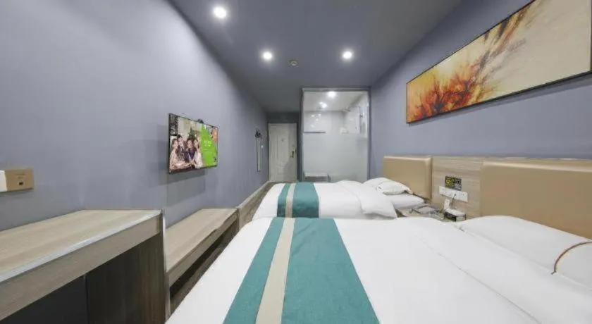 Bed in Shell Hotel Taixing Huangqiao Town Dinghui Road